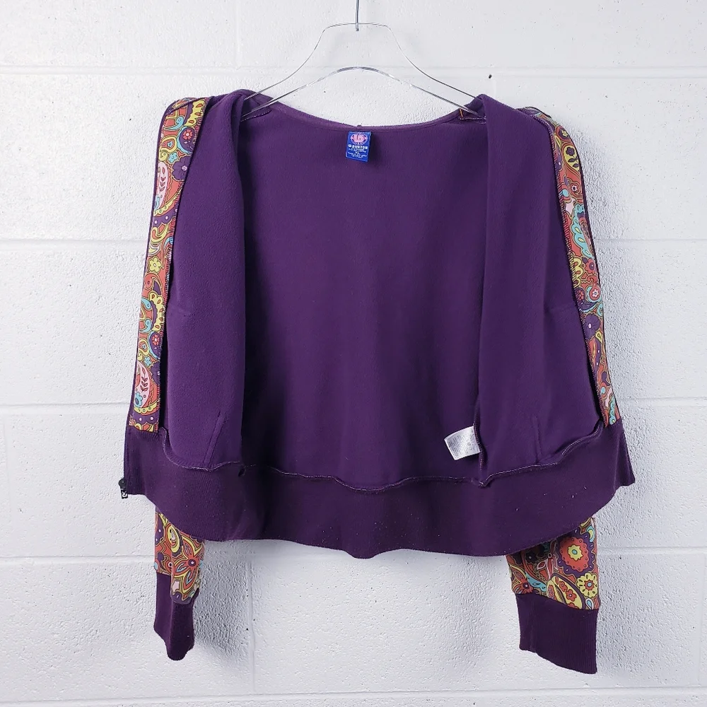 Burton All Over Floral Full Zip Hooded Sweatshirt Jacket‎ Girls Size XL